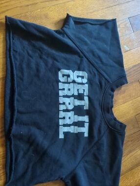 Black "GET IT GIRRL" Graphic crop top